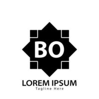 carta bo logotipo. b o. bo logotipo Projeto vetor ilustração para criativo empresa, negócios, indústria