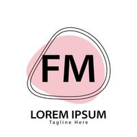 carta fm logotipo. f m. fm logotipo Projeto vetor ilustração para criativo empresa, negócios, indústria. pró vetor