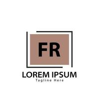 carta fr logotipo. f r. fr logotipo Projeto vetor ilustração para criativo empresa, negócios, indústria. pró vetor