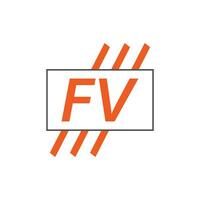 carta fv logotipo. f v. fv logotipo Projeto vetor ilustração para criativo empresa, negócios, indústria. pró vetor