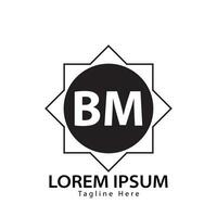 carta bm logotipo. b m. bm logotipo Projeto vetor ilustração para criativo empresa, negócios, indústria