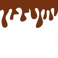 derretido chocolate em uma branco fundo, vetor ilustração