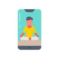ioga aplicativo ícone dentro vetor. ilustração vetor