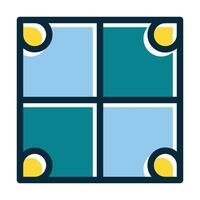 azulejos vetor Grosso linha preenchidas Sombrio cores ícones para pessoal e comercial usar.