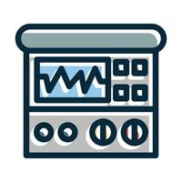 analisador vetor Grosso linha preenchidas Sombrio cores ícones para pessoal e comercial usar.