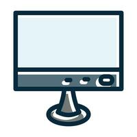 monitor vetor Grosso linha preenchidas Sombrio cores ícones para pessoal e comercial usar.