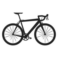 bicicleta Preto silhueta livre vetor clipart, ciclo vetor silhueta isolado em uma branco fundo