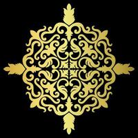 dourado mandala.mandala de lujo .cor dorado vetor