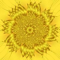 abstrato fractal fundo uma gerado por computador 2d ilustração amarelo vetor