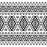 contemporâneo tribal fundo com abstrato pixel listra estilo. desatado étnico padronizar. folk decoração Projeto para tecido, têxtil, ornamento, imprimir, tapete, boho, cobrir. Preto e branco cores. vetor