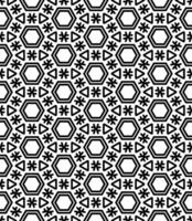 padrão abstrato sem emenda preto e branco. fundo e pano de fundo. design ornamental em tons de cinza. vetor