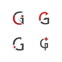 carta g arte ícone e símbolo modelo vetor