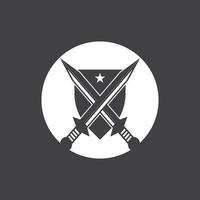 escudo guerras com espada logotipo Projeto vetor ilustração