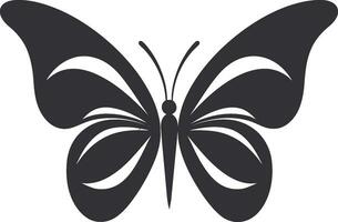 monocromático majestade Preto vetor borboleta Projeto artístico asas dentro movimento Preto borboleta ícone