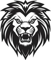 elegância dentro movimento gracioso leão ícone dentro vetor felino delicadeza a poder desencadeado dentro Preto leão logotipo