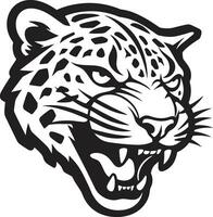 pantera perfeição Preto leopardo logotipo lustroso força Preto leopardo ícone dentro vetor