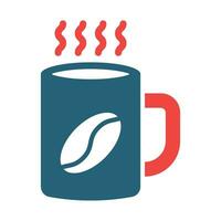 café caneca vetor glifo dois cor ícone para pessoal e comercial usar.
