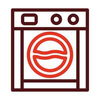 lavando máquina vetor Grosso linha dois cor ícones para pessoal e comercial usar.