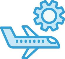 ilustração de design de ícone de vetor de manutenção de avião