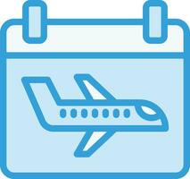 ilustração de design de ícone de vetor de calendário de voo