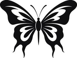 esculpido beleza dentro voar borboleta ícone Preto borboleta silhueta uma moderno emblema vetor