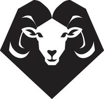 Sombrio deleite ovelha ícone vetor charme majestoso Preto rebanho vetor logotipo Projeto