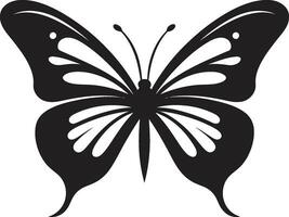 esculpido asas do beleza Preto borboleta noir beleza dentro voar borboleta ícone vetor