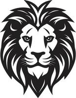 selvagem beleza leão logotipo excelência em a rondar Preto vetor leão ícone