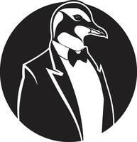 serenata do pinguins Preto vetor pinguim logotipo sinfonia do melódico som pinguim ícones gelado música dentro Preto