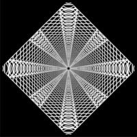 visual do a ótico ilusão criada a partir de quadrado linhas composição, pode usar para fundo, decoração, papel de parede, telha, tapete padrão, moderno motivos, contemporâneo ornamentado, ou gráfico Projeto elemento vetor