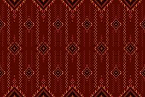 vermelho tradicional étnico padronizar paisley flor ikat fundo abstrato asteca africano indonésio indiano desatado padronizar para tecido impressão pano vestir tapete cortinas e sarongue vetor