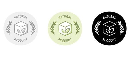 natural produtos ícone. isto ícone representa produtos este estão todos natural, enfatizando seus pureza e natureza inspirado qualidades vetor