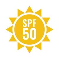 spf 50. ícone. uv proteção. vetor