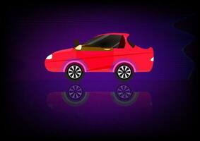 vermelho esporte carro automóvel motor mostrar ícone elemento abstrato fundo vetor ilustração