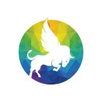 design criativo de logotipo de touro e asas. ilustração vetorial de ícone de touro voador vetor