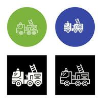 ícone de vetor de caminhão de bombeiros
