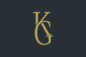 combinação carta kg logotipo Projeto Prêmio vetor