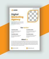 digital marketing folheto modelo. vetor marketing agência criativo folheto Projeto.