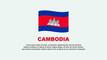 Camboja bandeira abstrato fundo Projeto modelo. Camboja independência dia bandeira social meios de comunicação vetor ilustração. Camboja fundo
