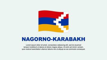 Nagorno Karabakh bandeira abstrato fundo Projeto modelo. Nagorno Karabakh independência dia bandeira social meios de comunicação vetor ilustração. Nagorno Karabakh fundo