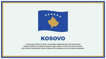 Kosovo bandeira abstrato fundo Projeto modelo. Kosovo independência dia bandeira social meios de comunicação vetor ilustração. Kosovo bandeira