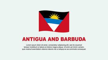 Antígua e barbuda bandeira abstrato fundo Projeto modelo. Antígua e barbuda independência dia bandeira social meios de comunicação vetor ilustração. Antígua e barbuda fundo