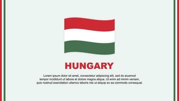 Hungria bandeira abstrato fundo Projeto modelo. Hungria independência dia bandeira social meios de comunicação vetor ilustração. Hungria desenho animado