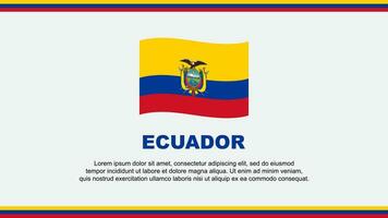 Equador bandeira abstrato fundo Projeto modelo. Equador independência dia bandeira social meios de comunicação vetor ilustração. Equador Projeto