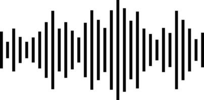 rádio onda ícone. monocromático simples som onda isolado sobre. equalizador, audio aceno, rádio sinal, médico, música, gravação, vetor. volume nível símbolos vetor