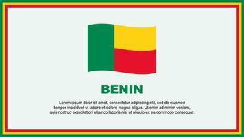 benin bandeira abstrato fundo Projeto modelo. benin independência dia bandeira social meios de comunicação vetor ilustração. benin bandeira