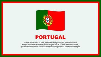 Portugal bandeira abstrato fundo Projeto modelo. Portugal independência dia bandeira social meios de comunicação vetor ilustração. Portugal bandeira