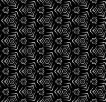 padrão abstrato sem costura preto e branco. fundo e pano de fundo. projeto ornamental em tons de cinza. ornamentos em mosaico. ilustração gráfica vetorial. vetor