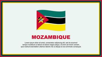 Moçambique bandeira abstrato fundo Projeto modelo. Moçambique independência dia bandeira social meios de comunicação vetor ilustração. Moçambique bandeira