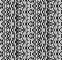 padrão abstrato sem costura preto e branco. fundo e pano de fundo. projeto ornamental em tons de cinza. ornamentos em mosaico. ilustração gráfica vetorial. vetor